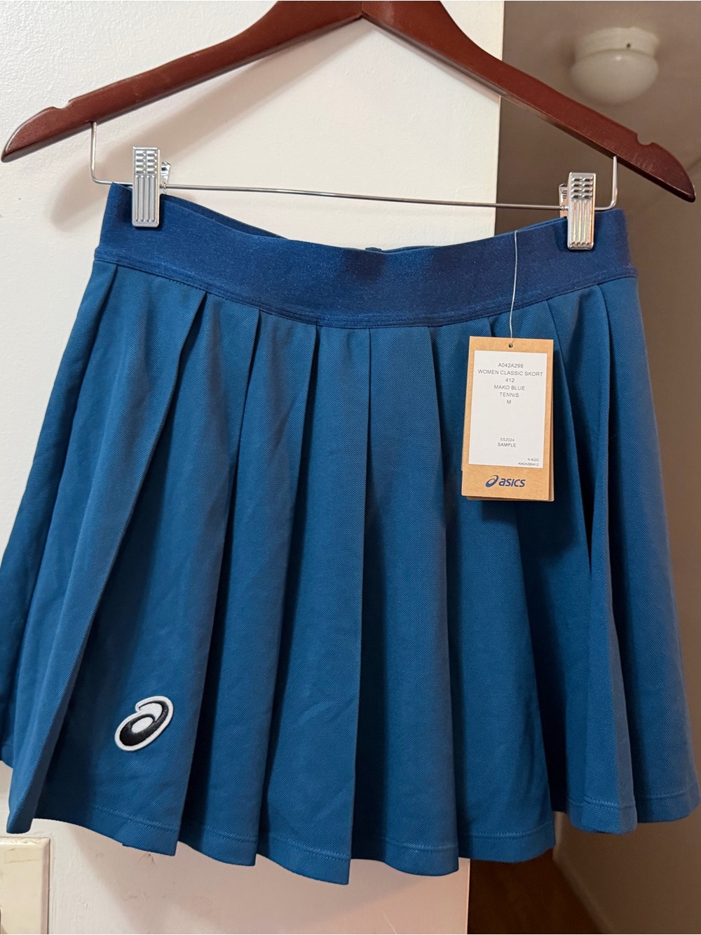 ASICS Teal Blue Pleated Skater Skirt